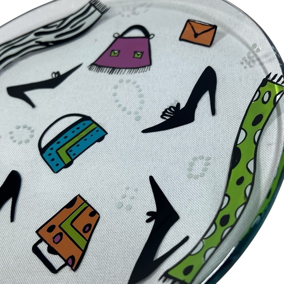 LOLITA Shopping Spree Collection Hand-painted Glass Fashion Plate 8" X 8" - Picture 13 of 15